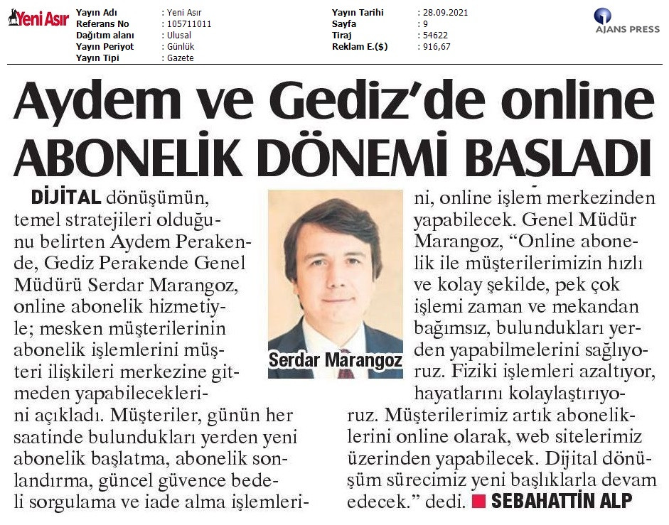  Online Abonelik 